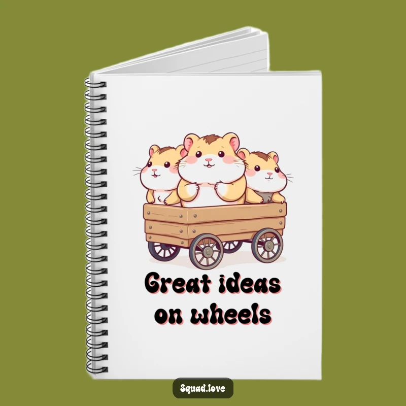 Funny Hamster Wagon Friends Notebook - Journal of Friendship Gift
