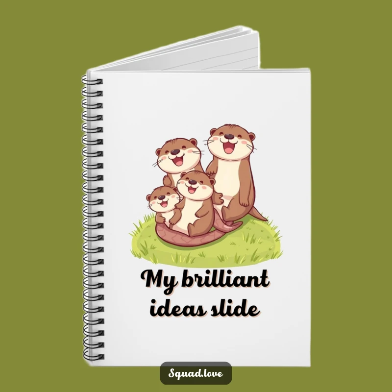 Funny Otter Family Notebook: Grassy Hill Journal, Hilarious Writing Companion
