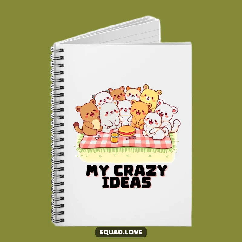 Funny Kawaii Picnic Notebook - Journal Fun, Creative Funny Gift for Friends