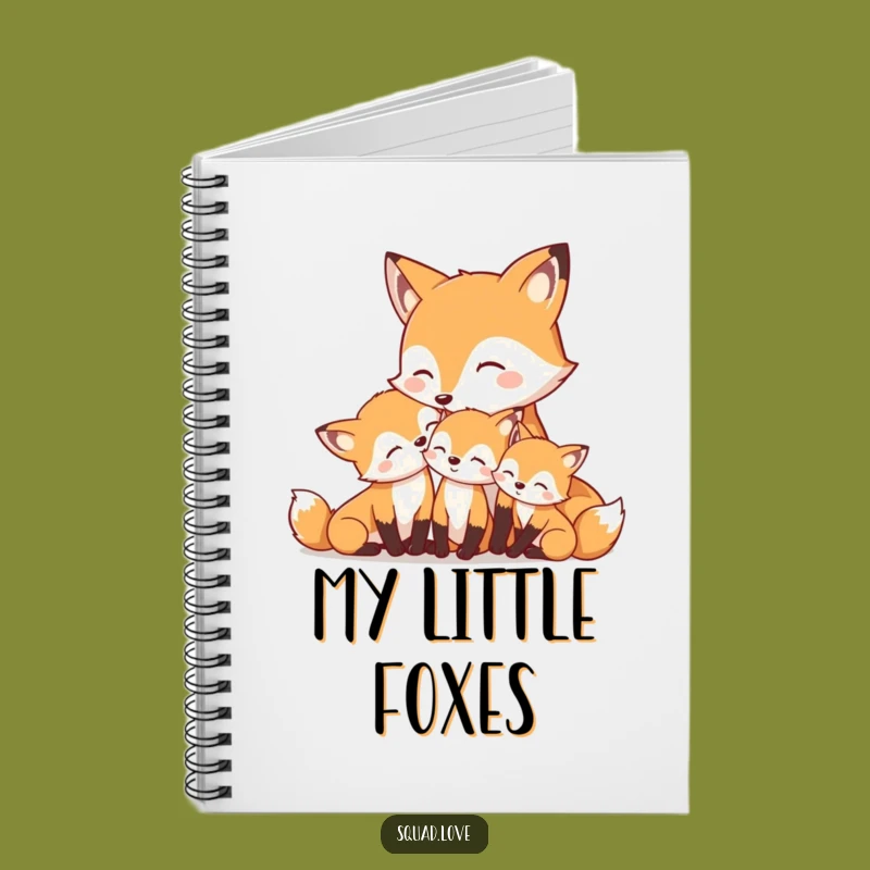 Funny Mother Fox & Kits Notebook: Capture Ideas, Tender Moments, Gift