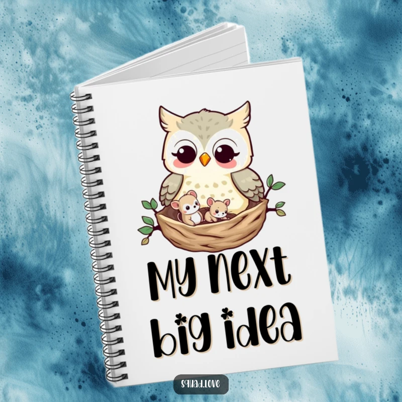 Funny Owl and Mouse Notebook: A wise owl and a tiny mouse share a nest, a cute and inspiring notebook for all your writing needs.