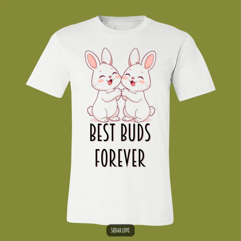 Funny Giggle Bunnies Friendship T-Shirt: Cute Cartoon Apparel