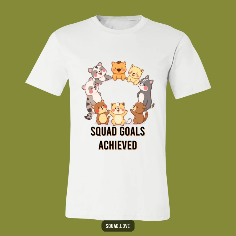 Funny Animal Friends Laughing T-Shirt: Joyful Circle, Great Humorous Gift