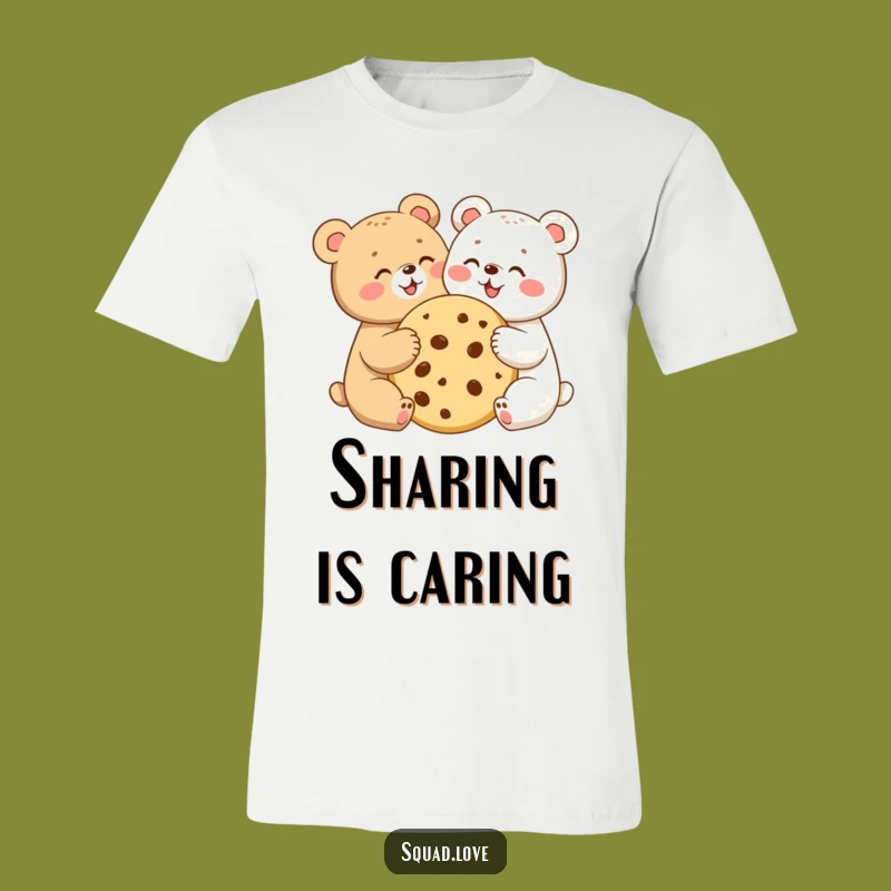 Funny Bear Cubs Cookie T-Shirt: Adorable Sharing Humor Apparel, Great Funny Gift