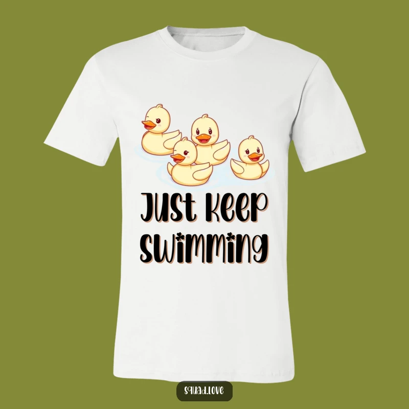 Funny Duck Family T-Shirt: Go With The Flow in Style