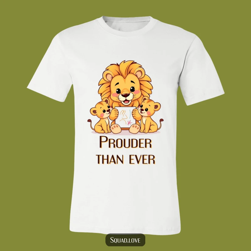 Funny Lion Dad T-Shirt: Show Your Cub's Art with Pride