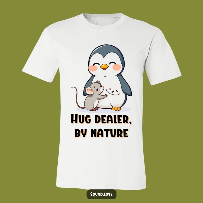 Funny Penguin Hug T-Shirt: Spread Joy with Adorable Friendship!