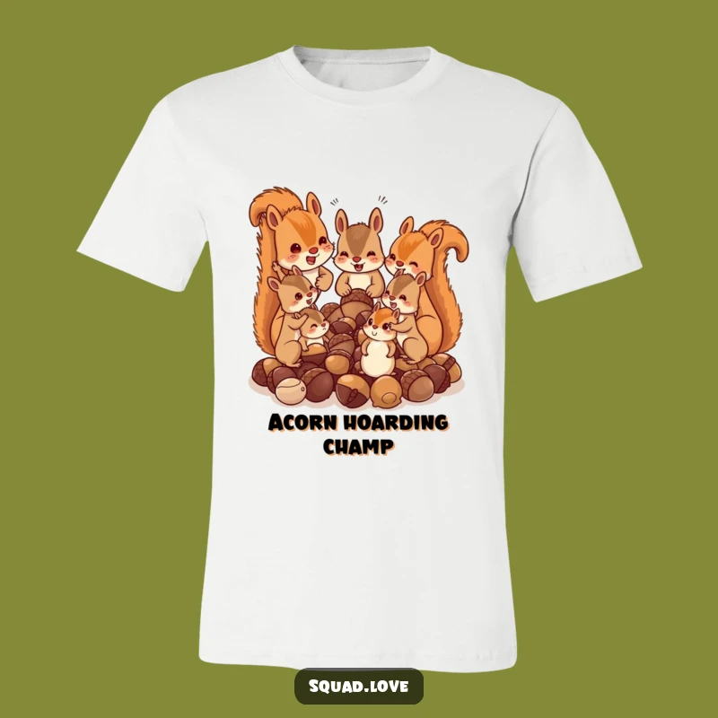 Funny Squirrel Family Acorn Chaos T-Shirt: Wear Your Nuts Off!
