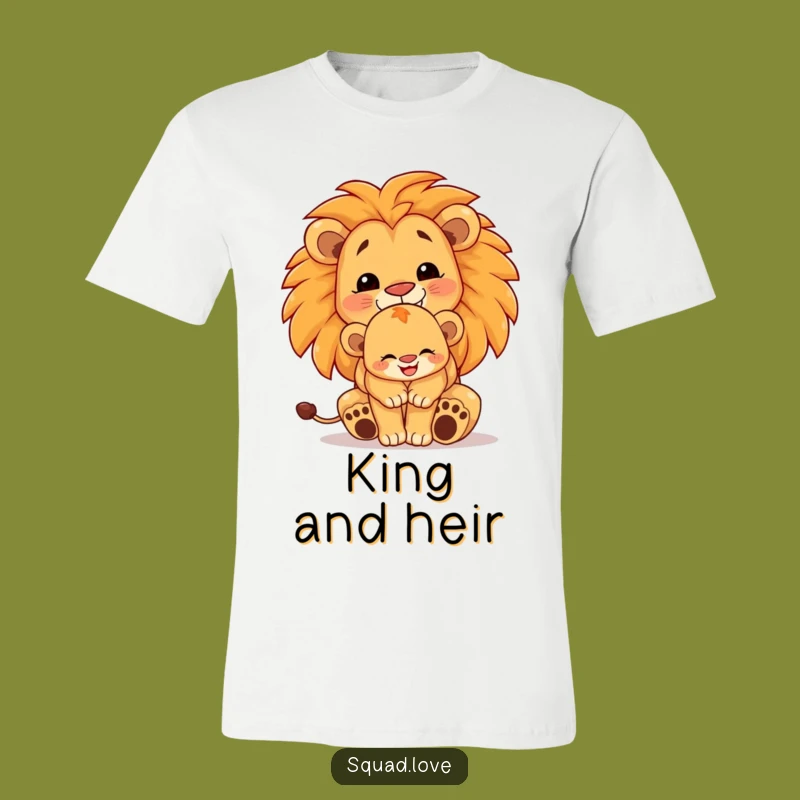 Funny Lion Cub Hug T-Shirt - Adorable Family Pride Tee