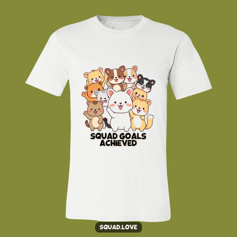 Funny Animal Friends Wave T-Shirt: Wear Your Enthusiasm!