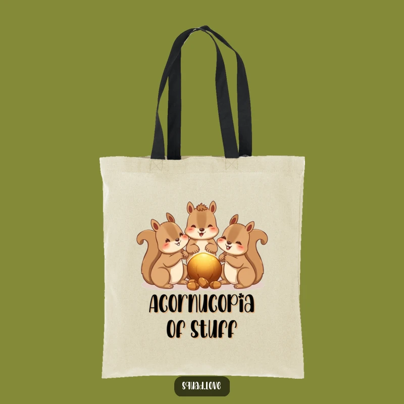 Funny Squirrels Sharing Tote Bag: Woodland Charm, Hilarious Accessory