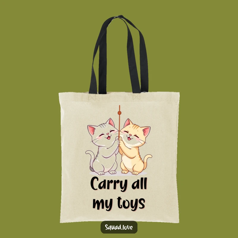Funny Cat Playtime Tote Bag - Charming Gift for Cat Enthusiasts