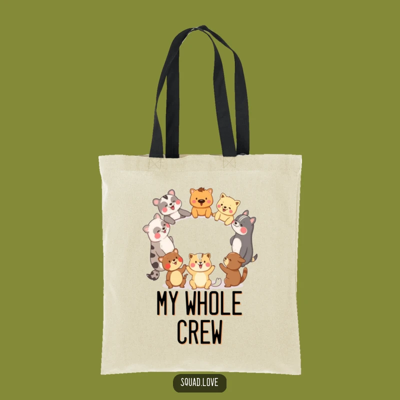 Funny Animal Friends Tote Bag: Carry Joy & Friendship, Perfect Gift