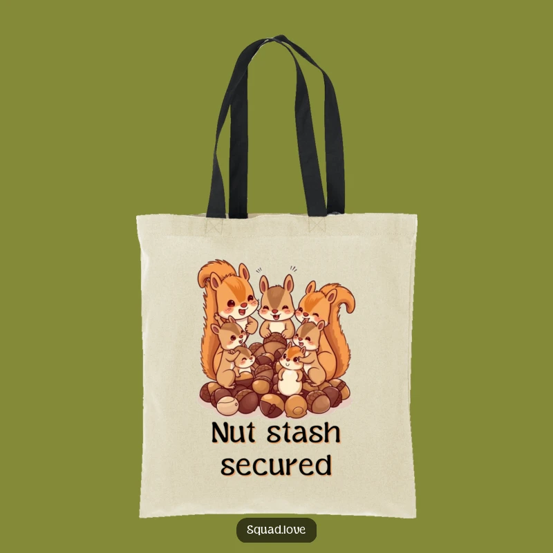 Funny Squirrel Family Acorn Chaos Tote Bag: Carry Your Treasures!