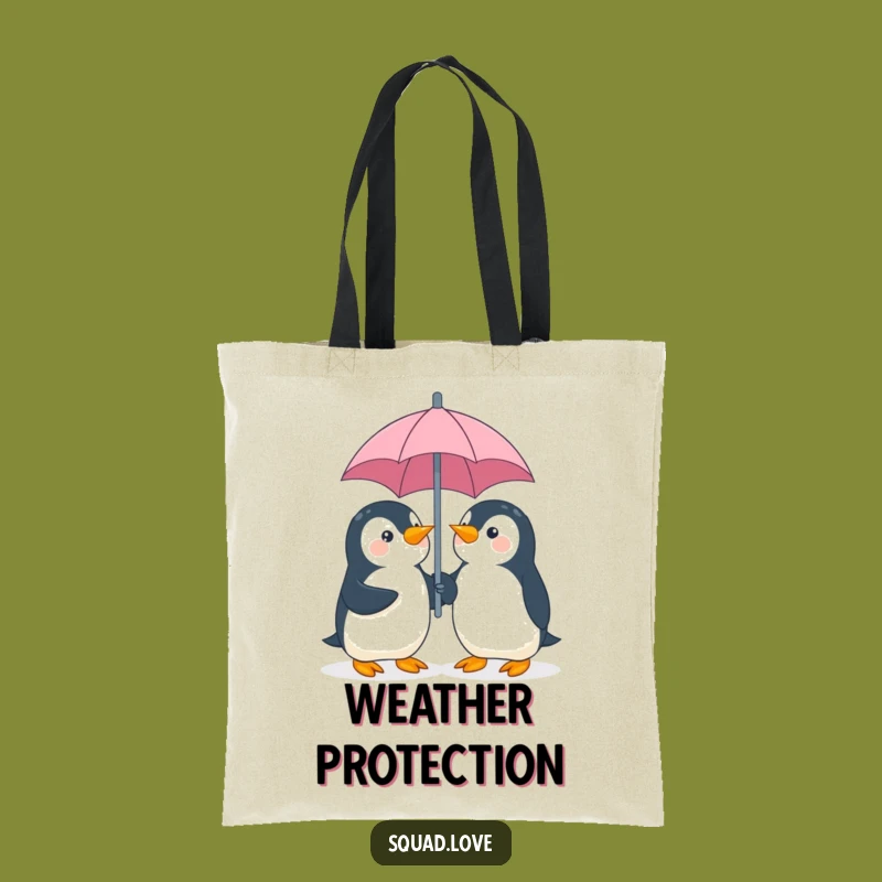 Funny Penguin Umbrella Tote Bag - Carry Your Giggles Hilariously